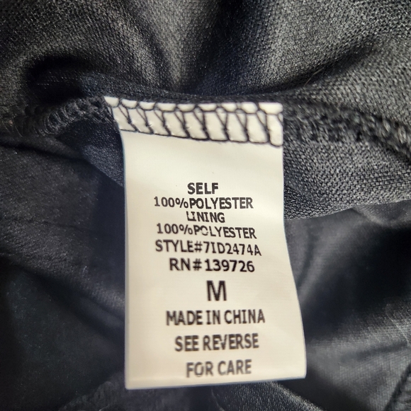 Wild Honey Womens |M| Black Lace Long Sleeve Deep V Dress - Picture 8 of 9